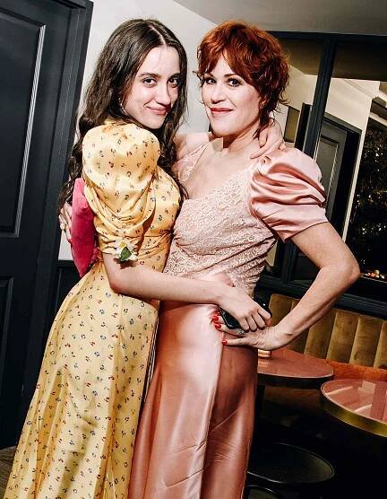 Mathilda Gianopoulos and Molly Ringwald at the Rodarte x IMG New York Fashion Week party 