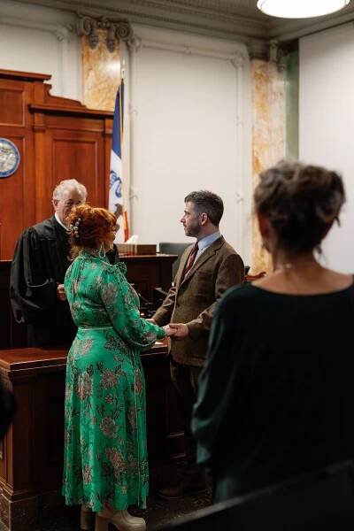 Robert + Kate's Mid-Century Courthouse Elopement - Lauren Matysik Photo