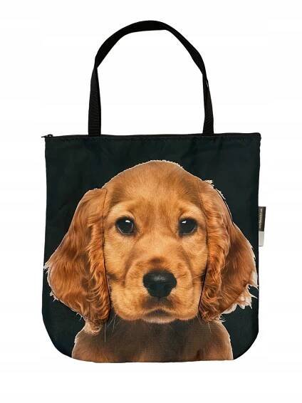 3D taška na nákupy pro psa CAVALIER SPANIEL přes rameno na víkend, prostorná