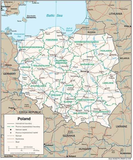 Polsko: Mapa🗺️ – Online mapy i mapa Polska ke stažení
