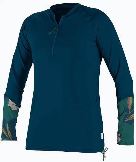Dámské plavecké tričko longsleeve O'Neill Front Zip Sun frenchnavy/bridget