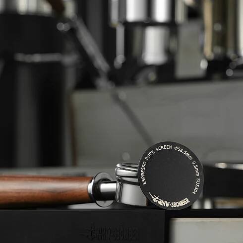 MHW-3BOMBER Titanium Coated 58.5mm Espresso Puck Screen