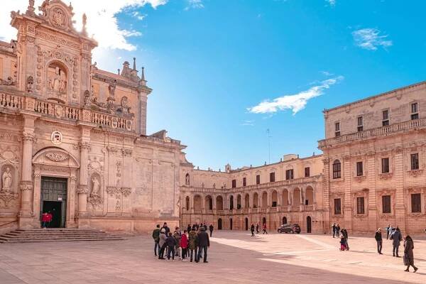 Duomo of Lecce with its Baroque architecture - stop-over of Road Trip in Salento