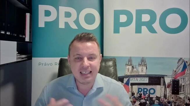 Jindřich Rajchl (strana PRO) - záznam z živého vysílání z facebooku ze dne 22.10.2023