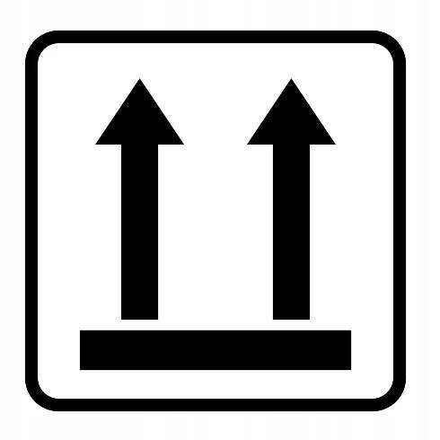Samolepky na balíčky Hora, Černé šipky, Přepravní etikety, 12 ks, A4