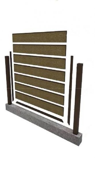Plotová montážní lišta Terra ořech 2000x42x22mm