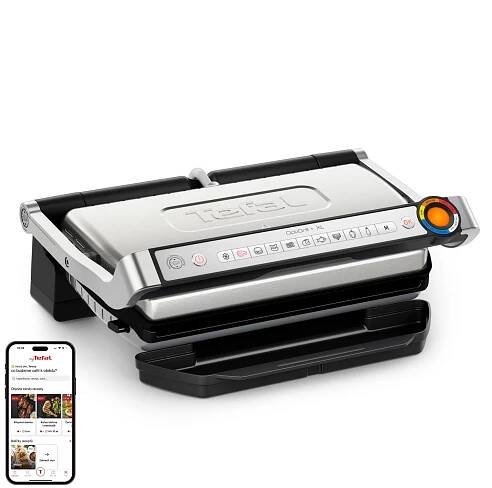 Tefal OptiGrill+ XL, inteligentní elektrický kontaktní gril pro dokonalé výsledky, nevyžaduje kontrolu, 9 automatických programů