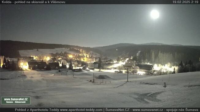WebCam Archiv: Kvilda - pohled od sjezdovky