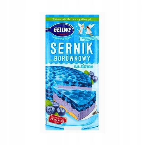 Cheesecake za studena Borůvková příchuť Jednoduché těsto bez pečení Gellwe 193 g