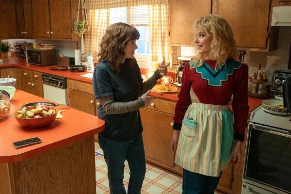 Winona Ryder and Cara Buono on the set of 'Stranger Things' season 5 