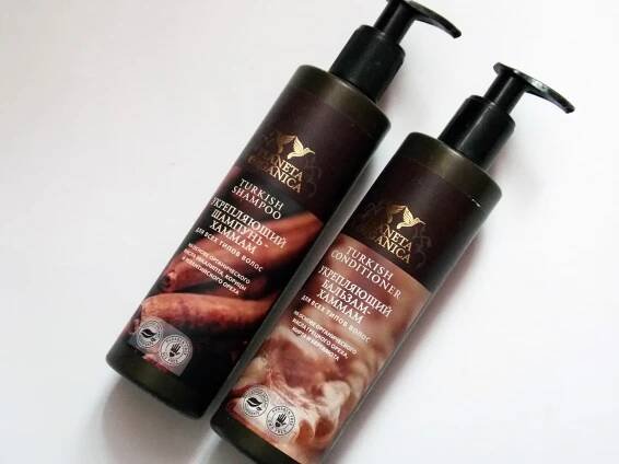 Šampon Planeta Organica: Hammam série, Savon de Cleopatra, produkty s přírodním mléčným mýdlem, rakytník, recenze \ t