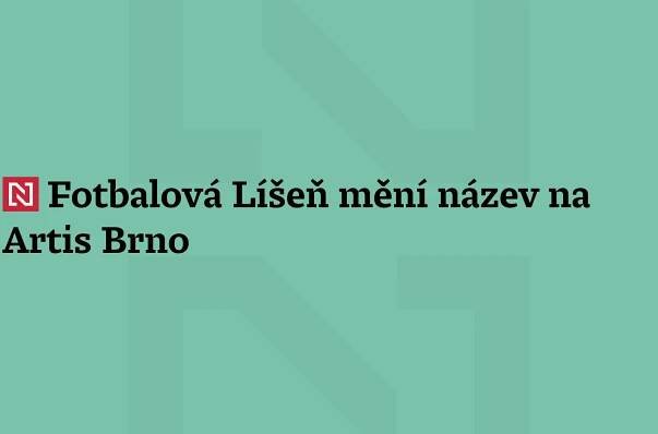 Fotbalová Líšeň mění název na Artis Brno