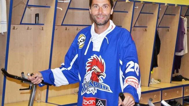 Radek Dvořák v dresu HC Tábor.