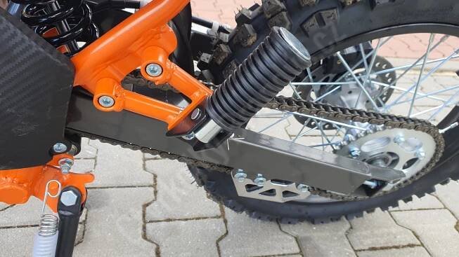 Pitbike MiniRocket Mikilon Defender 250RR kola 21/18 oranžová sedlo 87,5cm (25)