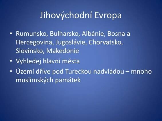 PPT - JIHOVÝCHODNÍ EVROPA PowerPoint Presentation, free download - ID:5780834