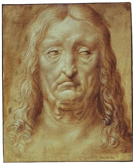 It seems highly probable that the objects item- ized are almost all drawings, even when they are not explicitly indicated as such, although we cannot rule out that at least some may have been small clay sculptures. However, we find at least ‘a representation of the Passion, made in relief’ (una storia di Passione fatta in forma), thus probably a serial work. Other things in the list might also be at least indirectly linked to sculp- ture. It seems to me not implausible that the ‘head of Our Lady ascending to Heaven’ (la testa di nostra donna che va in cielo) may be a draw- ing made from the Porta della Mandorla on the north side of Santa Maria del Fiore in Florence, a work that Leonardo certainly copied. The head of the young man traced in pen on sheet 446 E in the Gabinetto Disegni e Stampe degli  Uffizi, Florence, evokes the analogous detail  of one of the angels supporting the mandorla by Nanni di Bianco. Considering that the sheet also includes an incipit of a letter addressed to Pistoia and the note ‘[...ber] 1478 | began the two Madonna ' ([...bre] 1478 incominciai le 2 vergini Marie), Leonardo prepared this drawing just at the time in which Verrocchio too, then working on the Forteguerri Cenotaph for the Cathedral in  It seems highly probable that the objects item- 