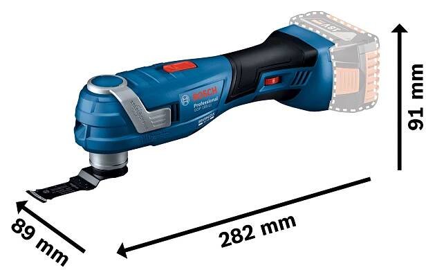 BOSCH Professional Oscilační bruska AKU GOP 185-LI 0.601.8G2.020 (bez AKU)