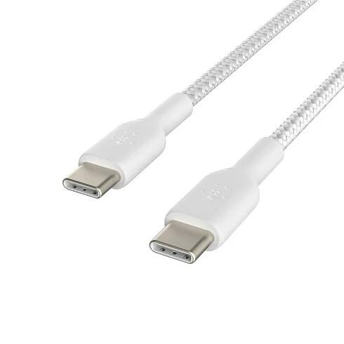 Belkin - Boost kabel - USB-C na USB-C, 60W, 3A, 2m, odolné pevné opletení Délka kabelu 2 m