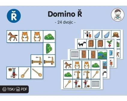 logopedické domino Ř