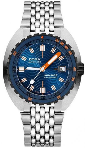 DOXA Sub 300 Beta Caribbean 42.5mm Mens Watch Blue