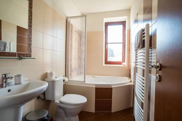 Bathroom sa Penzion Fialka