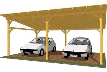 Přístřešek na auto Garážové stání Klasik 692x400 - sklon 10°