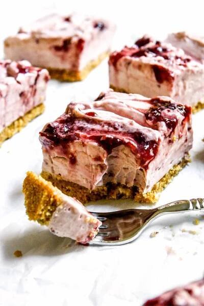 Silky Sweet No Bake Cherry Cheesecake (with cherry jam!)