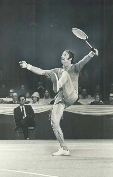 Legendary Tennis Match between Rod Laver and Roy Emerson in 1973 Wallpaper