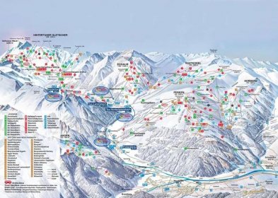 Skigebiet Hintertux Pistenplan