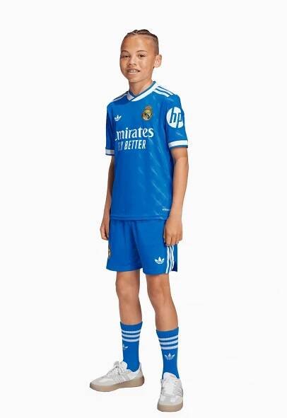 Dres adidas Real Madrid 25/26 Třetí Junior - Modrý