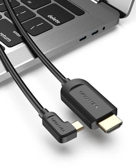 Vention Type-C (USB-C) to HDMI Cable Right Angle 1.5m Black