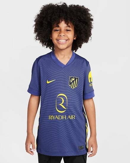 Kids' Jerseys-Nike, Atlético Madrid 2025/26 Stadium Away, Older Kids' Nike Dri-FIT Football Replica Shirt