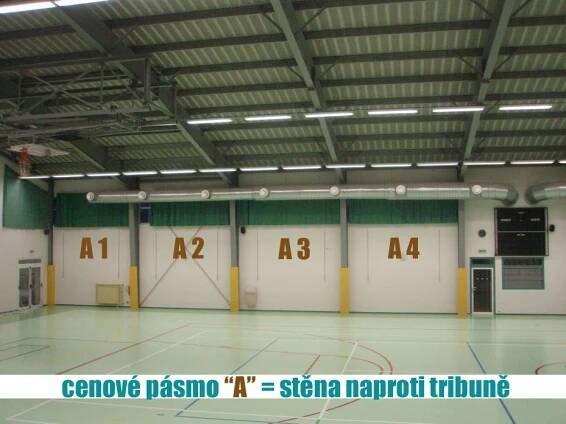 Sportovní hala a Městská sportoviště Králův Dvůr - Reklamní plochy