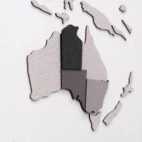3D Mapa Světa na zeď - Beton