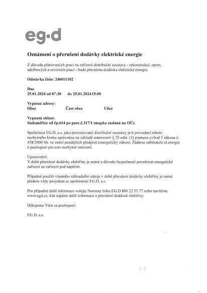 Informace z obce – 7. stránka – Obec Sudoměřice