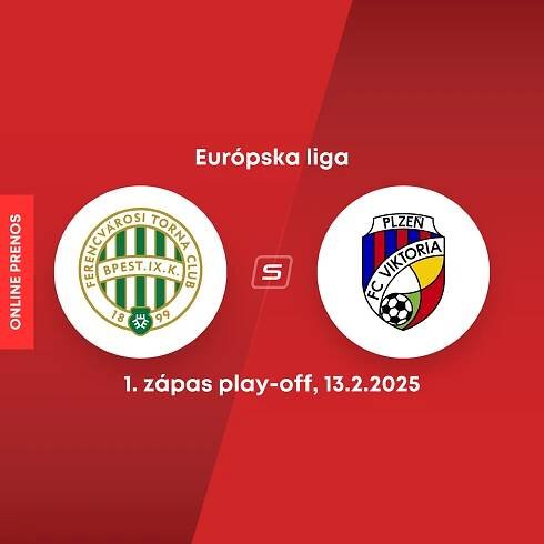Európska liga: Ferencvároš Budapešť uspel na domácej pôde proti Viktorii Plzeň
