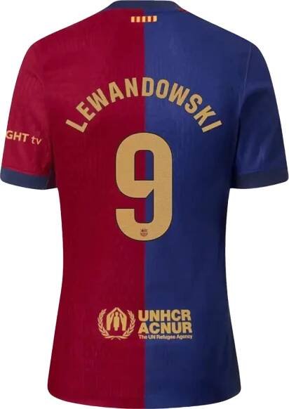 Pánský domácí dres FC Barcelona 24/25 Lewandowski 9 modro-červený