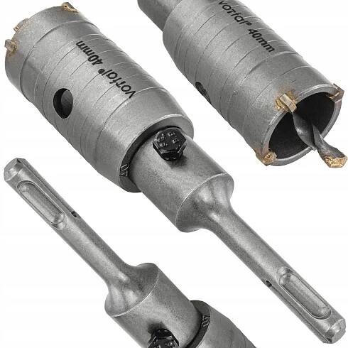 KORUNKOVÝ VRTÁK KORUNKOVÝ FRÉZ NA BETONU ZDIVA S DRŽÁKEM SDS+ PLUS 40 MM