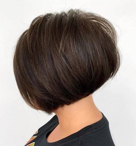 Short Stacked Bob For Thick Hair Krátké Mikádo, Účesy Z Krátkých Vlasů, Husté Vlasy, Střihy A Účesy, Mikáda, Krátké Účesy, Účesy