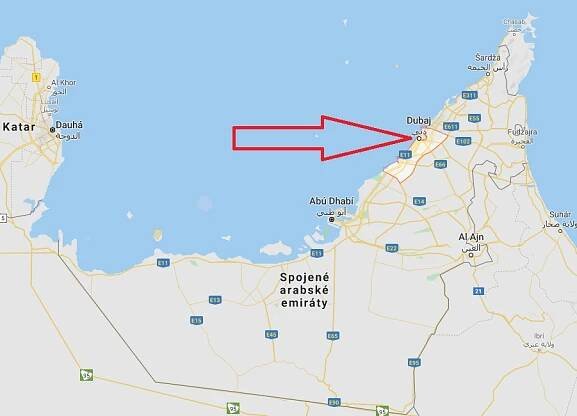 Dubaj🗺️ Mapa – Kde leží Dubaj na mapě světa? (.pdf)