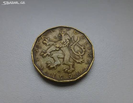 20 Kč 1994 - VZÁCNÁ MINCE - Zbýšov - Bazar