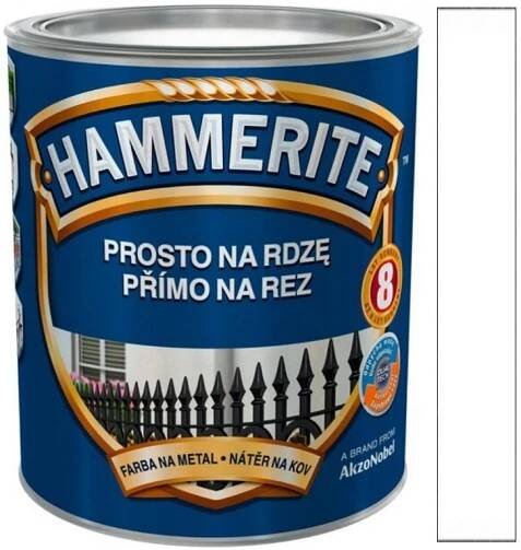 Akzo Nobel Hammerite přímo na rez antikorozní barva hladká bílá, 0,25L