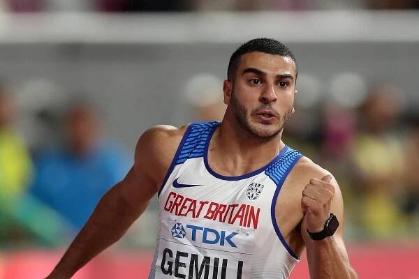 Adam Gemili competing at the 2019 World Championships in Doha