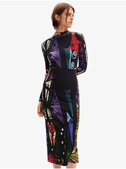 Desigual Šaty 'M. Christian Lacroix' – černá: přední strana