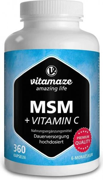 Msm High Dose+Vitamin C Capsules 360 kapslí
