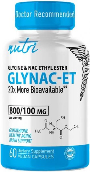 Nutri GlyNACET (Glycine w/ NAC Ethyl Ester, molybdenum & selenium) 800/100mg - 60 count