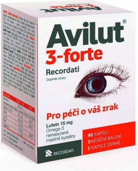 Avilut 3-forte Recordati 90 kapslí