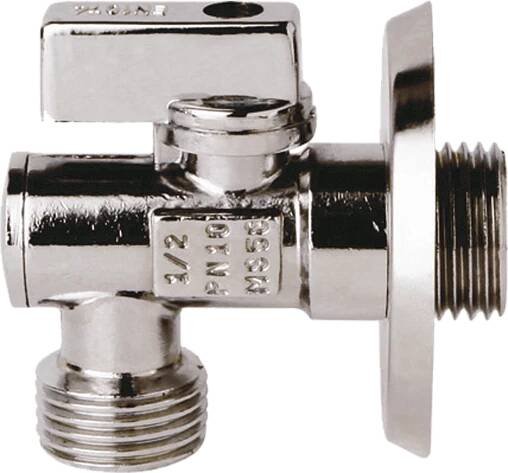 Rohový pračkový ventil s filtrem 1/2x3/4 +klapka Optima ET708L