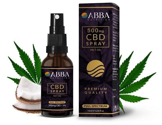 500 mg CBD spray with MCT oil, with a full spectrum of cannabinoids