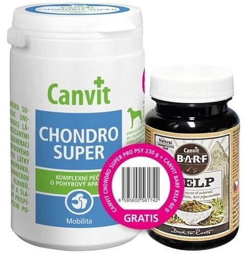 Canvit Chondro Super pro psy 230 g + Canvit BARF Kelp 60 g